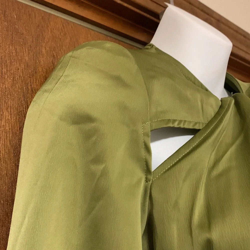 Olive Green Beautiful Body Cut/Out Dress💚 - Picture 6 of 10